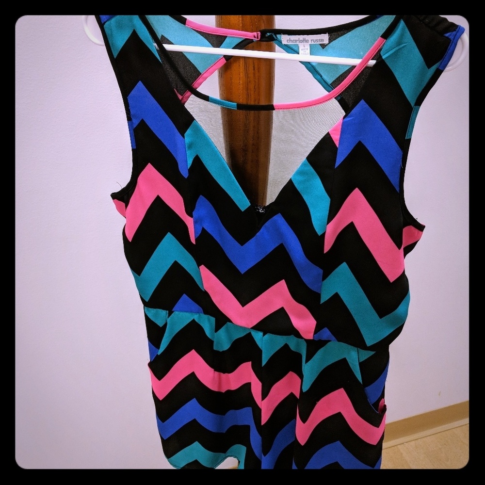 Neon stripped jumper
